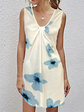 Vestido estampado sexy con cuello en V de verano